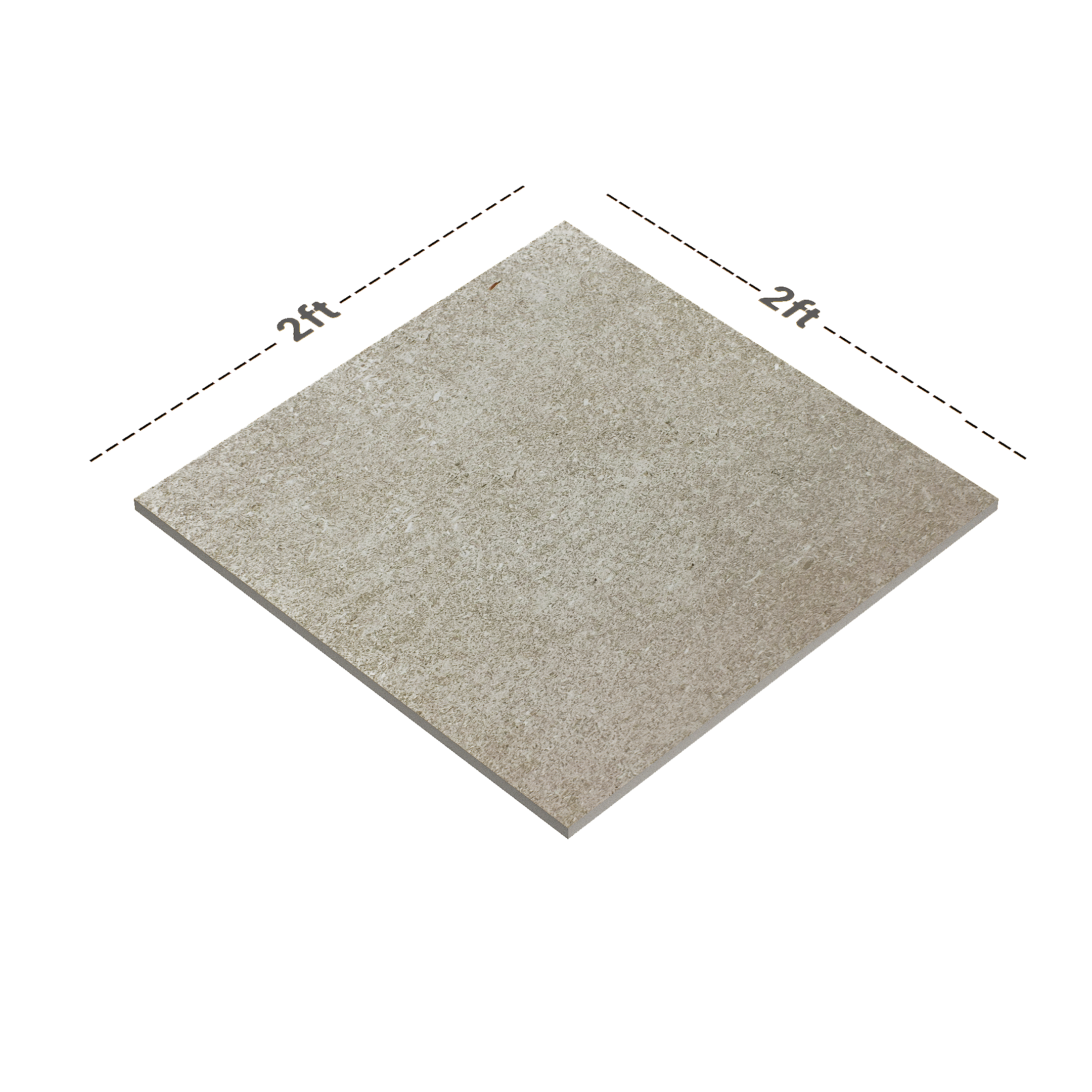 Dimension image of TL 01166 Vibrato Beige Matte Finish 600 x 600 mm Vitrified Tile - 9 mm | Material Depot