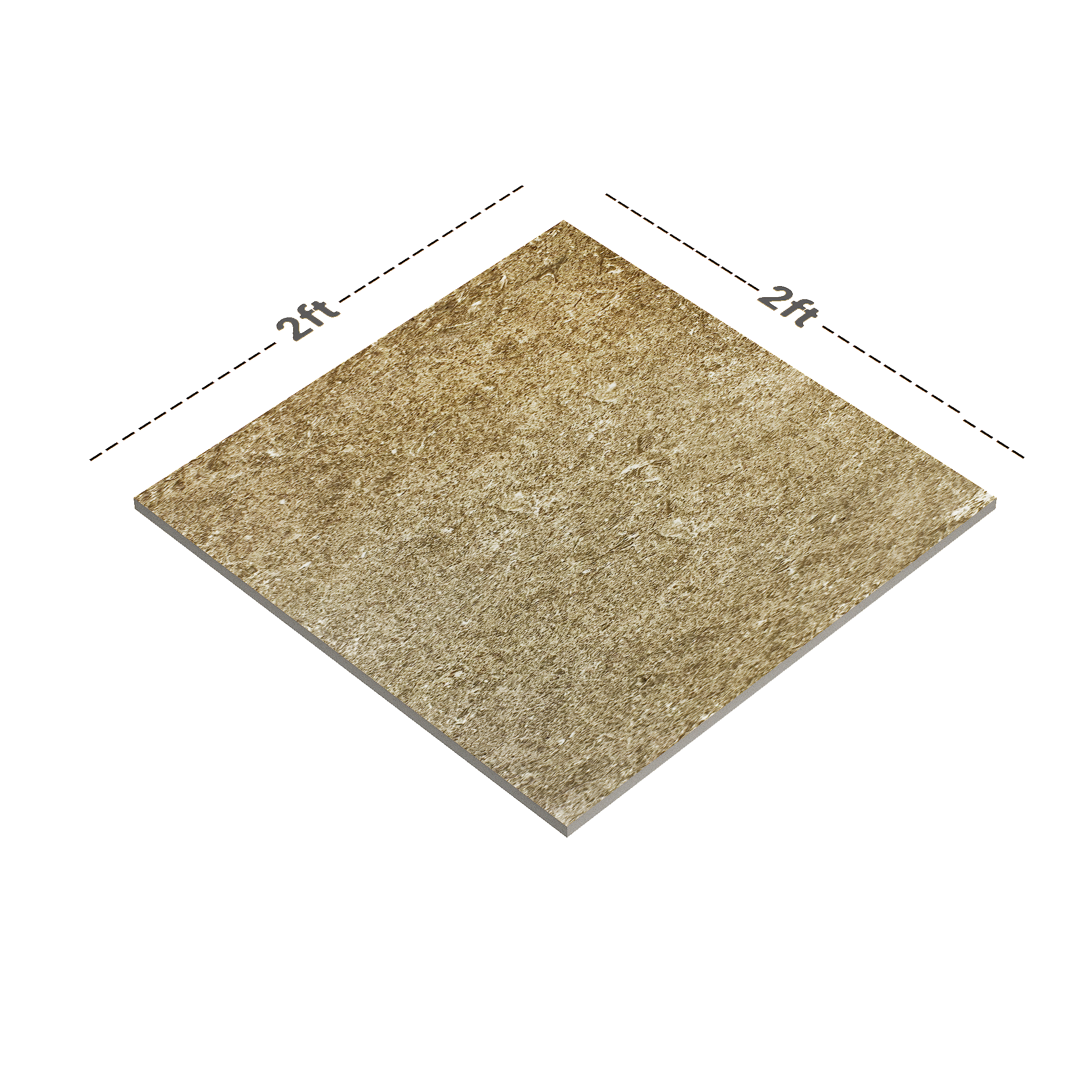 Dimension image of TL 01167 Vibrato Brown Matte Finish 600 x 600 mm Vitrified Tile - 9 mm | Material Depot