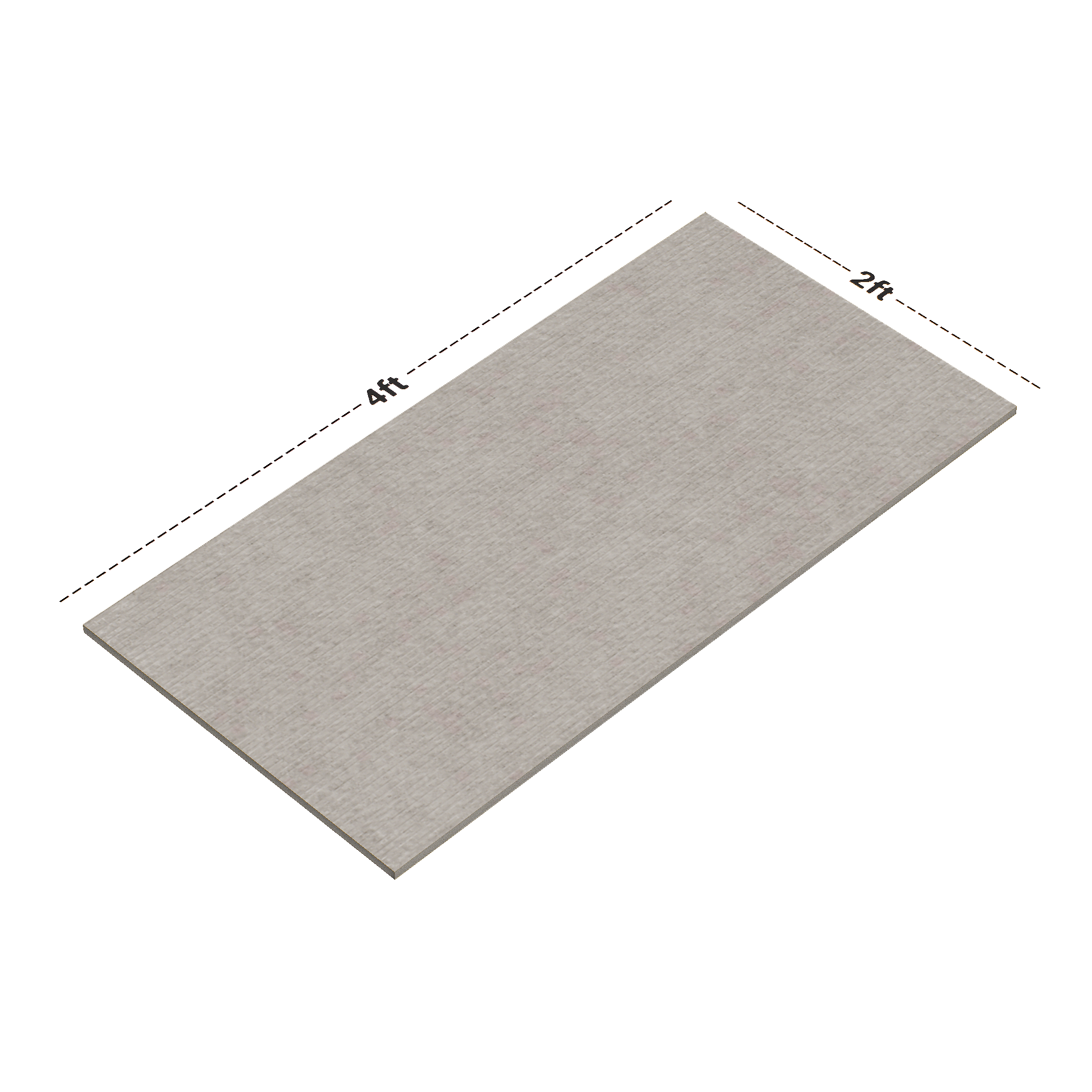 Dimension image of TL 02566 Pozzolona Grey Dark 1200x600 mm Matte Finish Tile - 9 mm | Material Depot