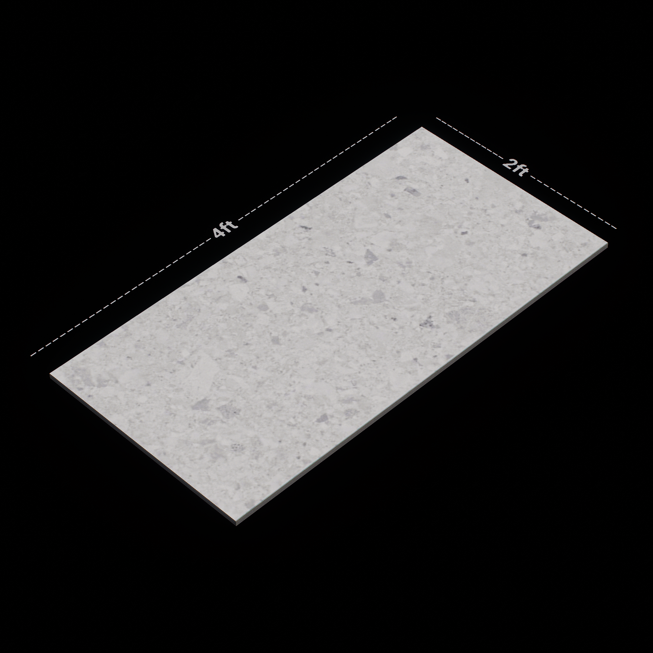 Dimension image of TL 02577 Concrete Bianco 1200x600 mm Glossy Finish Random Design Polished Glazed Vitrified Wall Tile | Material Depot