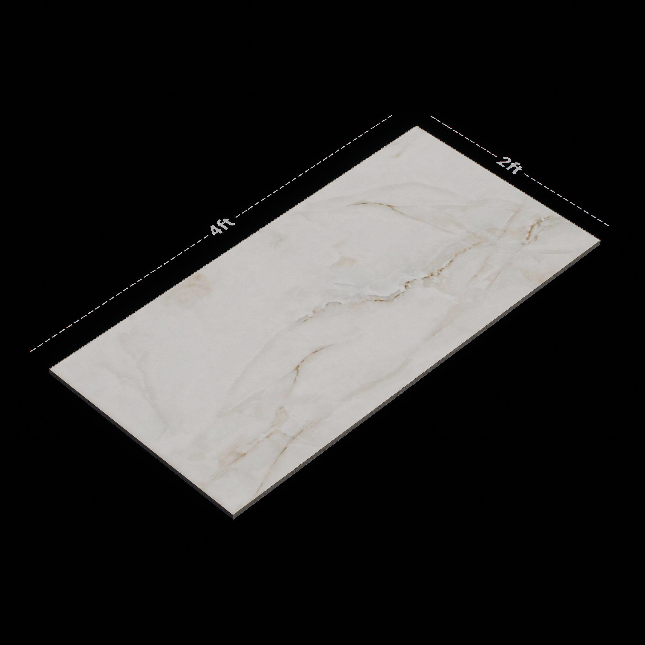 Dimension image of TL 02627 Antisky 600x1200 mm Glossy Polished Finish PGVT Wall Tile | Material Depot