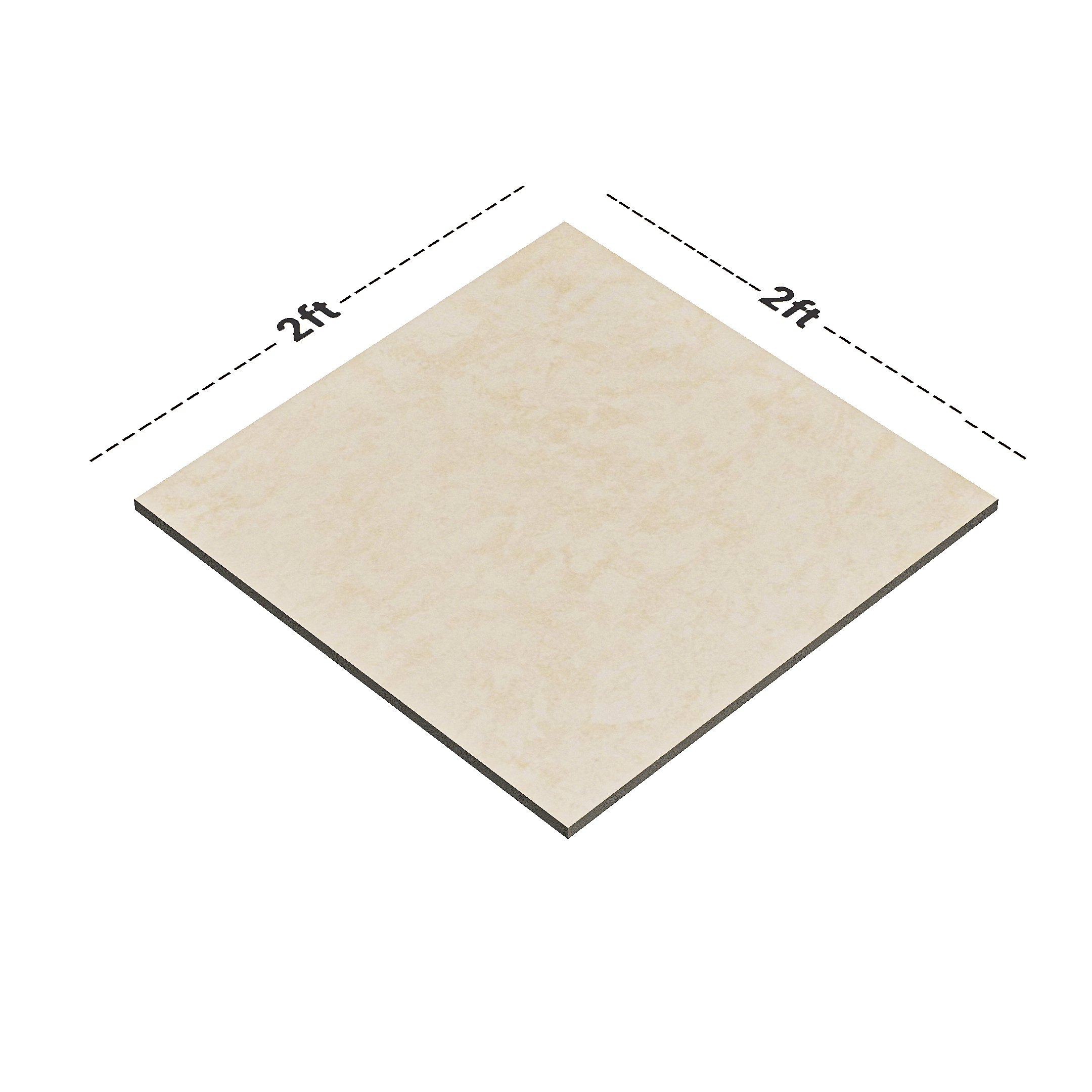 Dimension image of TL 02703 Eva 600x600 mm Glossy Finish Tile | Material Depot