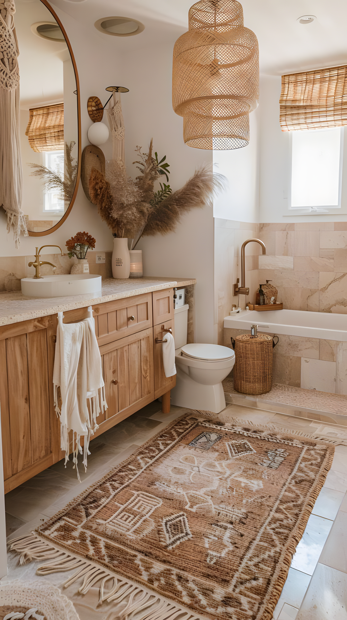 Bohemian Bathroom with Natural Elements | Material Depot