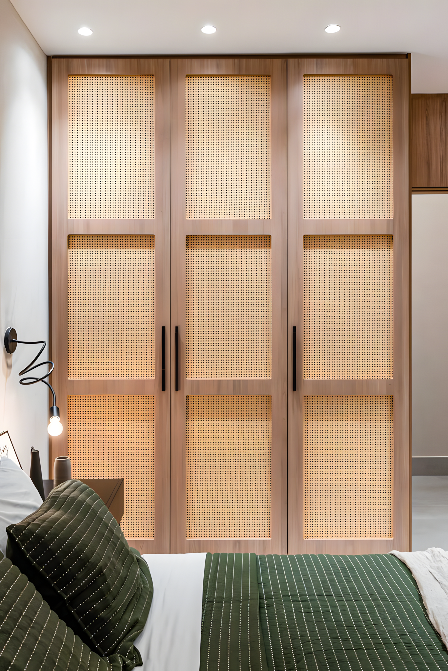 Bohemian Rattan-Paneled WardrobeB | Material Depot