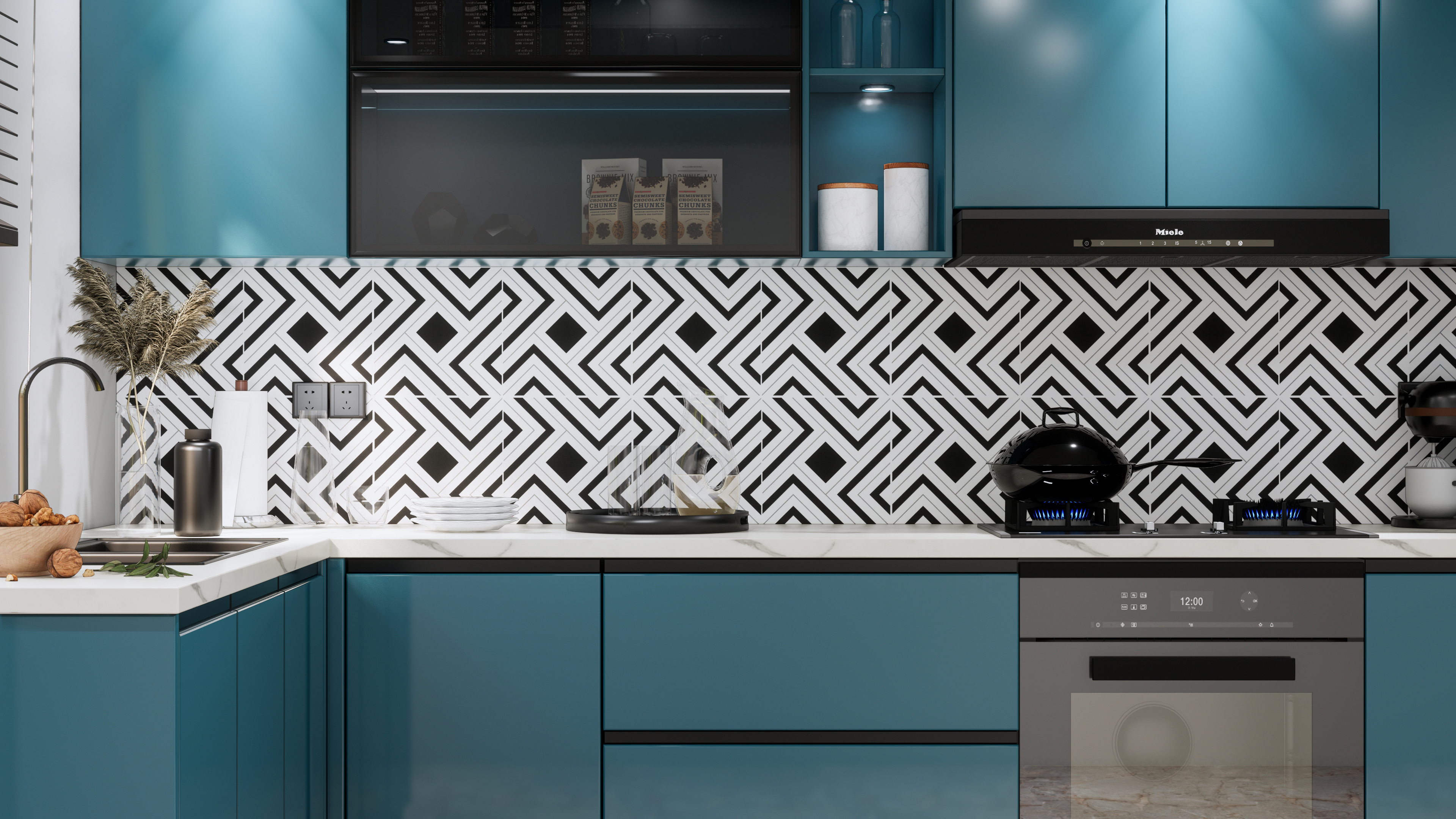 Modern Kitchen Tile Texture