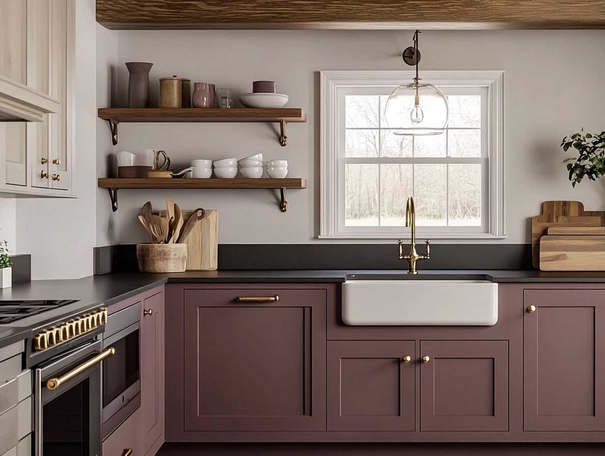 Charming Dusty Rose Kitchen with Rustic Influences | Material Depot