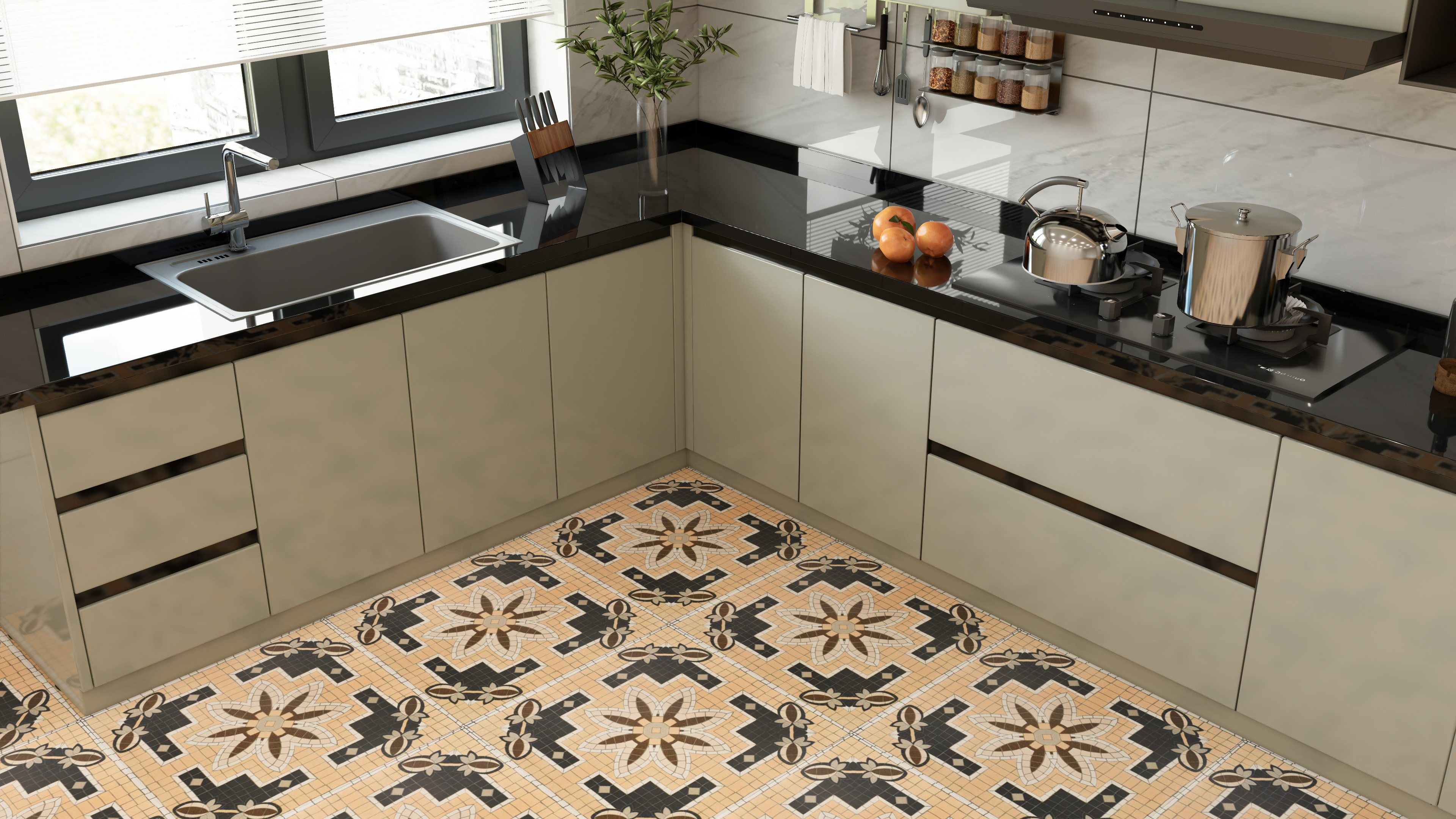 Moroccan TL 03318 Matte Tile | 600 x 600 mm Vitrified Beauty