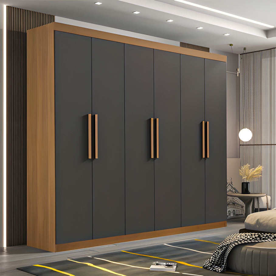 Contemporary Style Modern Wardrobe with Brown Wooden Finish
 | Material Depot