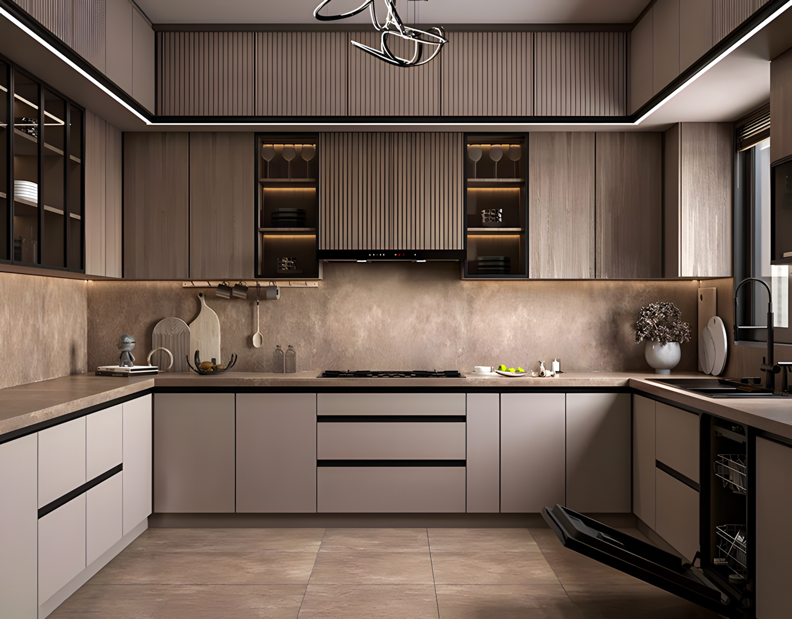 Durable Kitchen With Anti Scratch And Heat Resistant Laminates | Material Depot