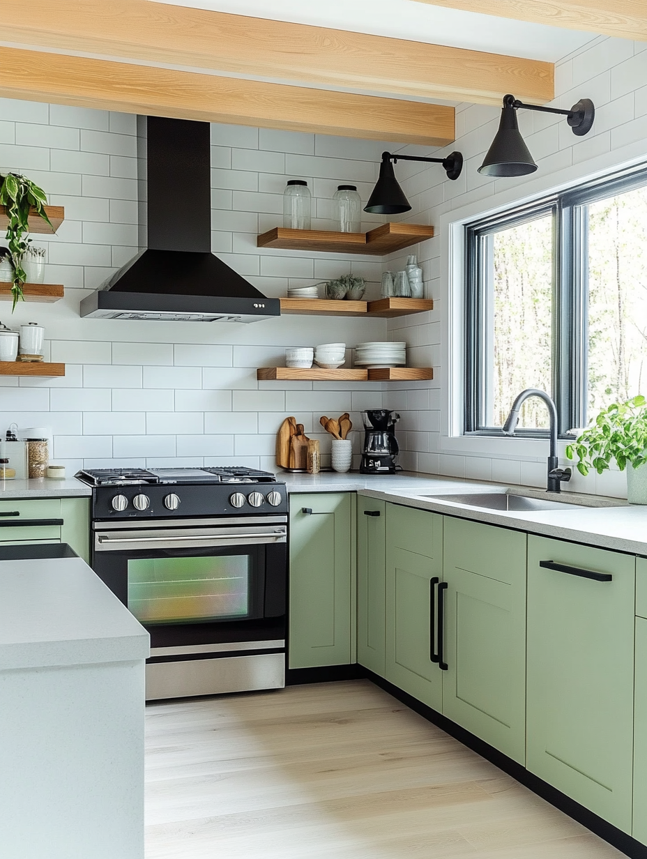 Elegant Kitchen Decorated with Floral Accents, Gold Fixtures, and a Chic Farmhouse Aesthetic | Material Depot