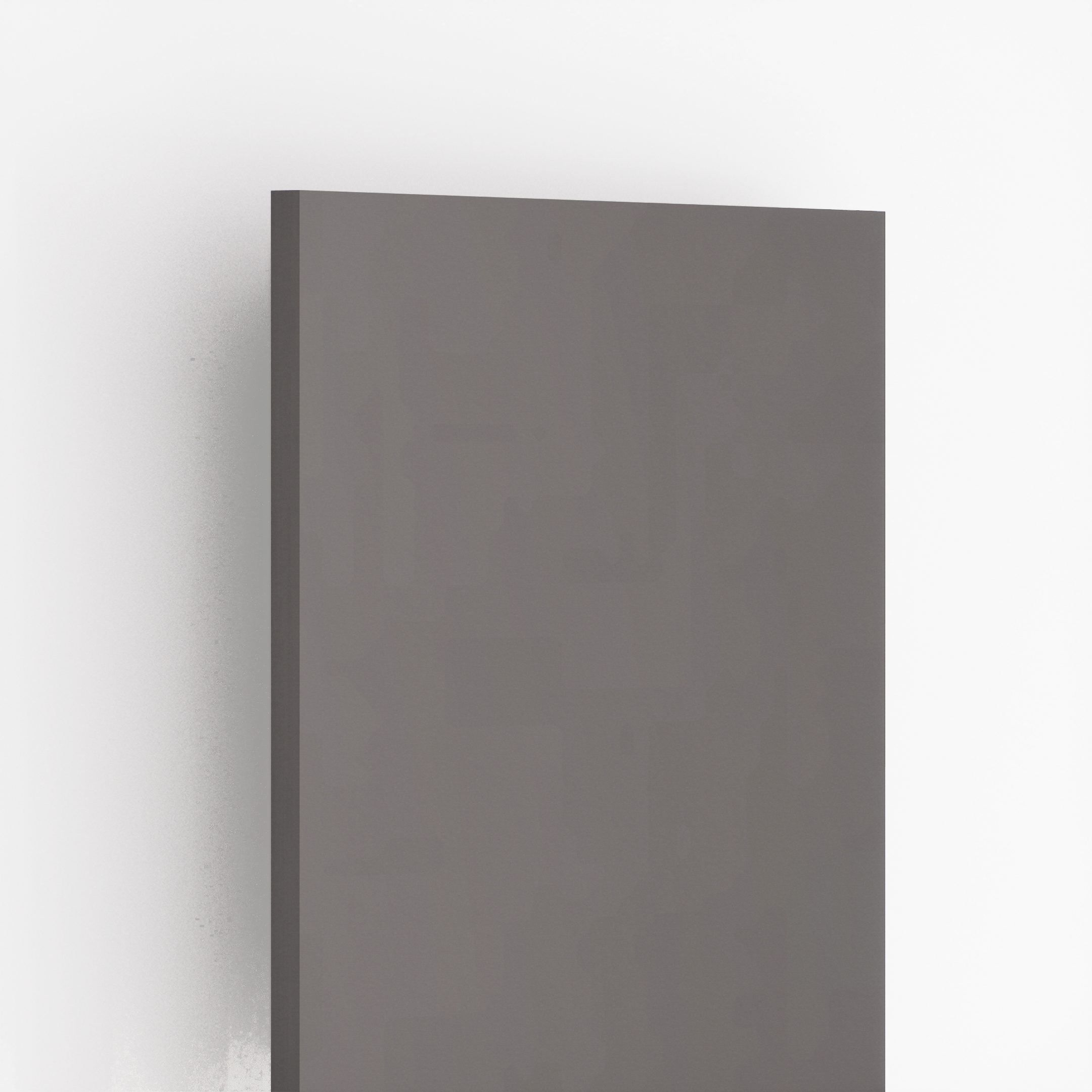 Closeup image of RC 9005 8 ft x 4 ft High Gloss Finish 6H AntiScratch Acrylic Laminate - 1.5 mm in an isometric setup | Material Depot