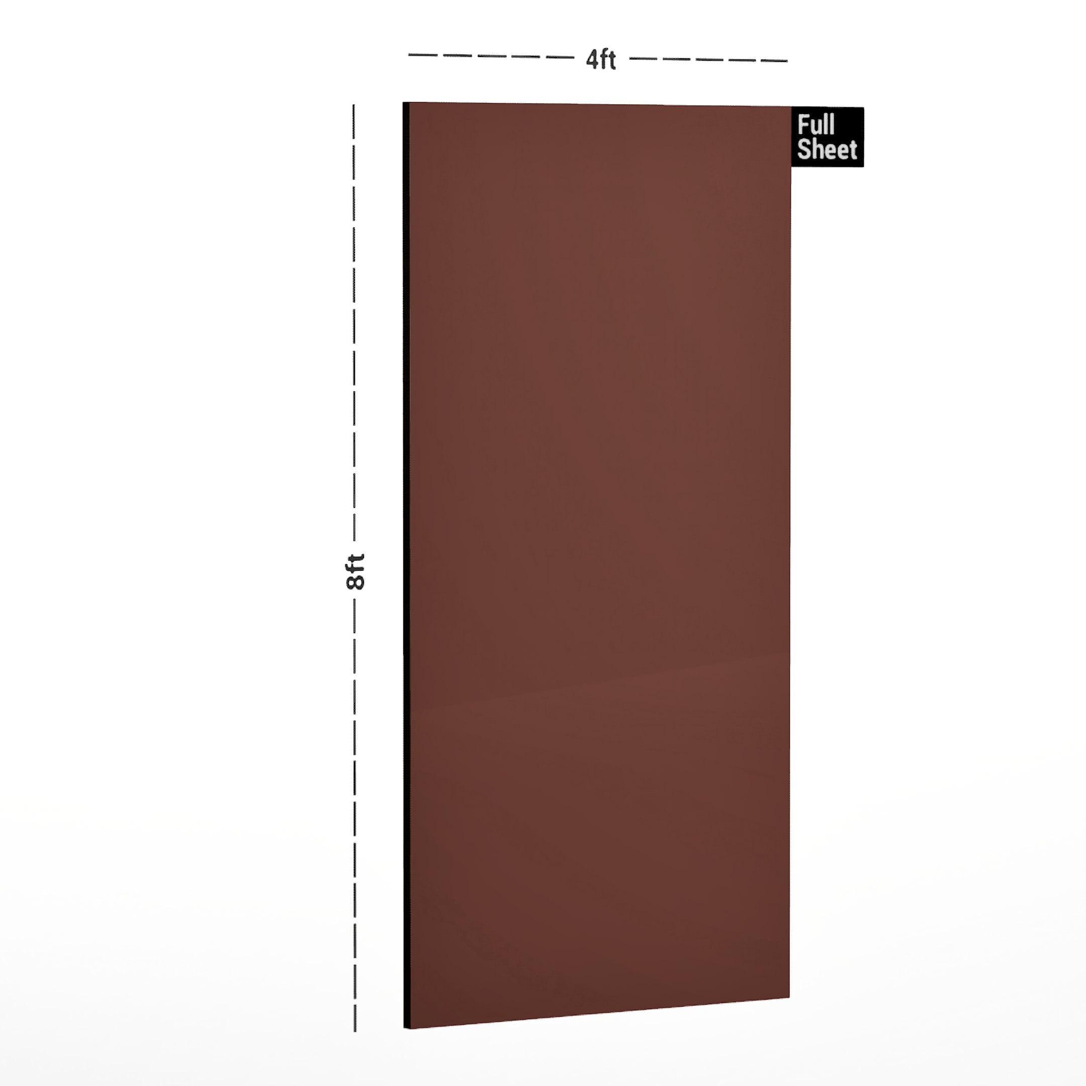 Dimension image of 6216CC 8 Ft x 4 Ft Corriano Series Designer Laminates  - 1 mm in an isometric setup | Material Depot