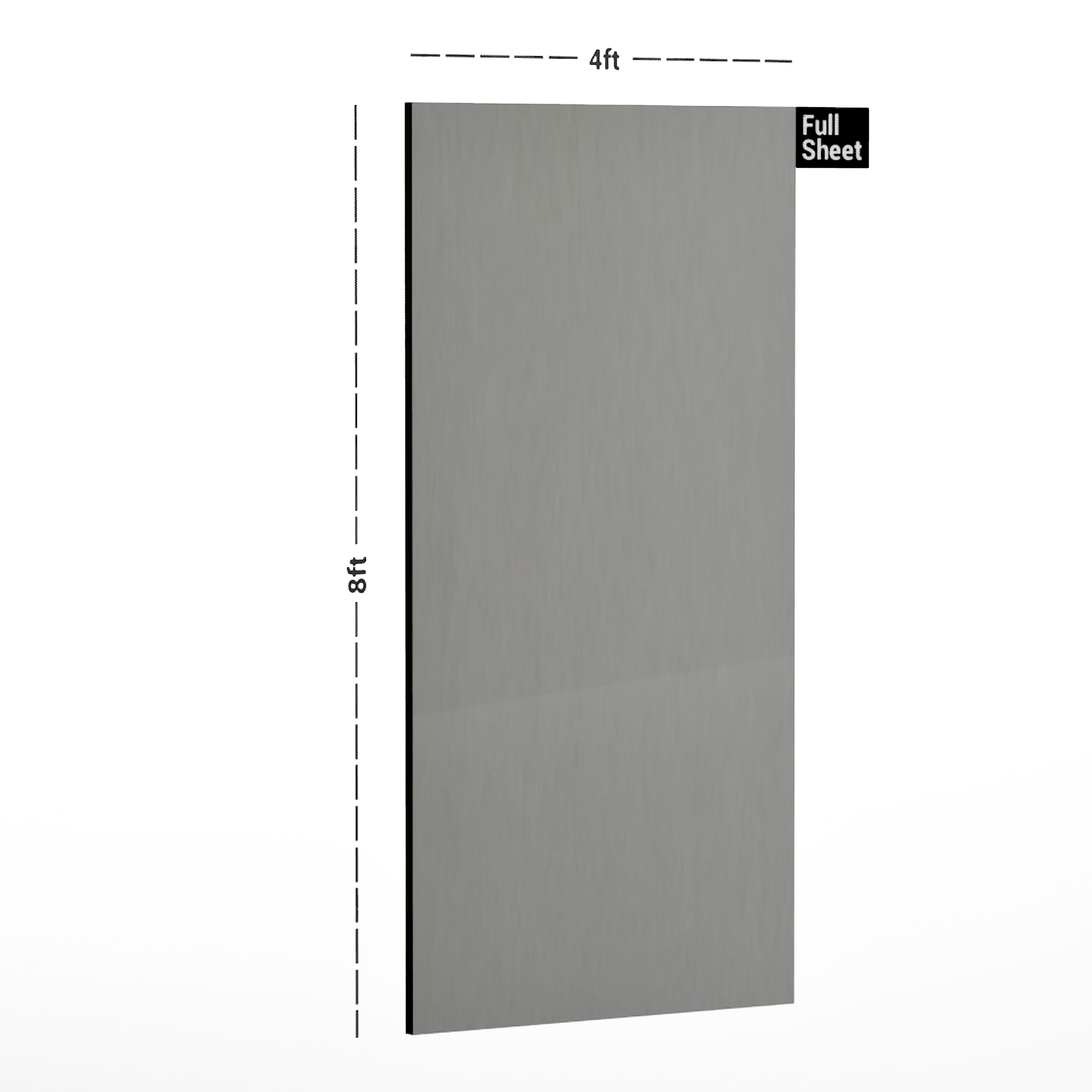 Dimension image of 6272CC GL 8 Ft x 4 Ft Corriano Series Designer Laminates  - 1 mm in an isometric setup | Material Depot