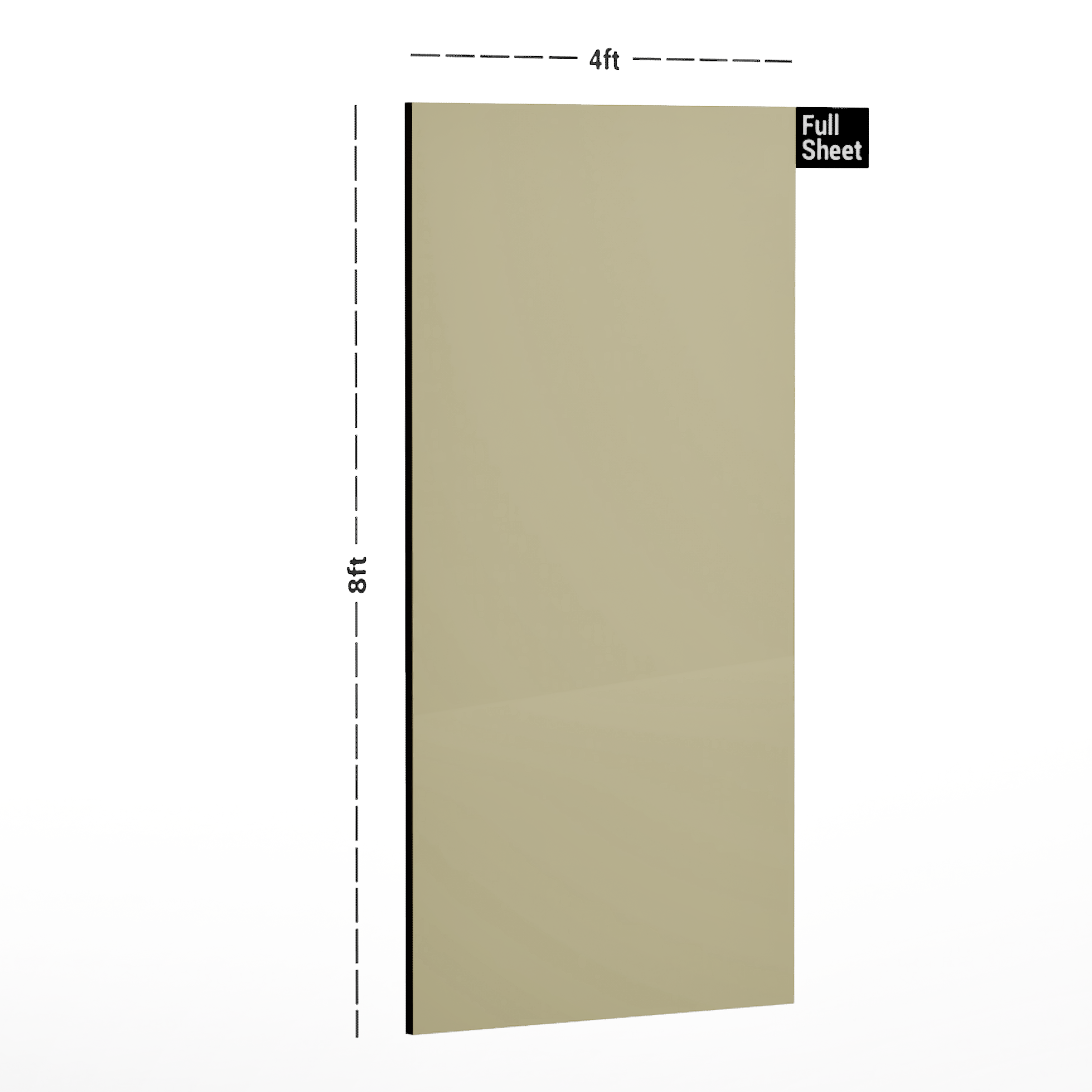 Dimension image of 6275CC GL 8 Ft x 4 Ft Corriano Series Designer Laminates  - 1 mm in an isometric setup | Material Depot