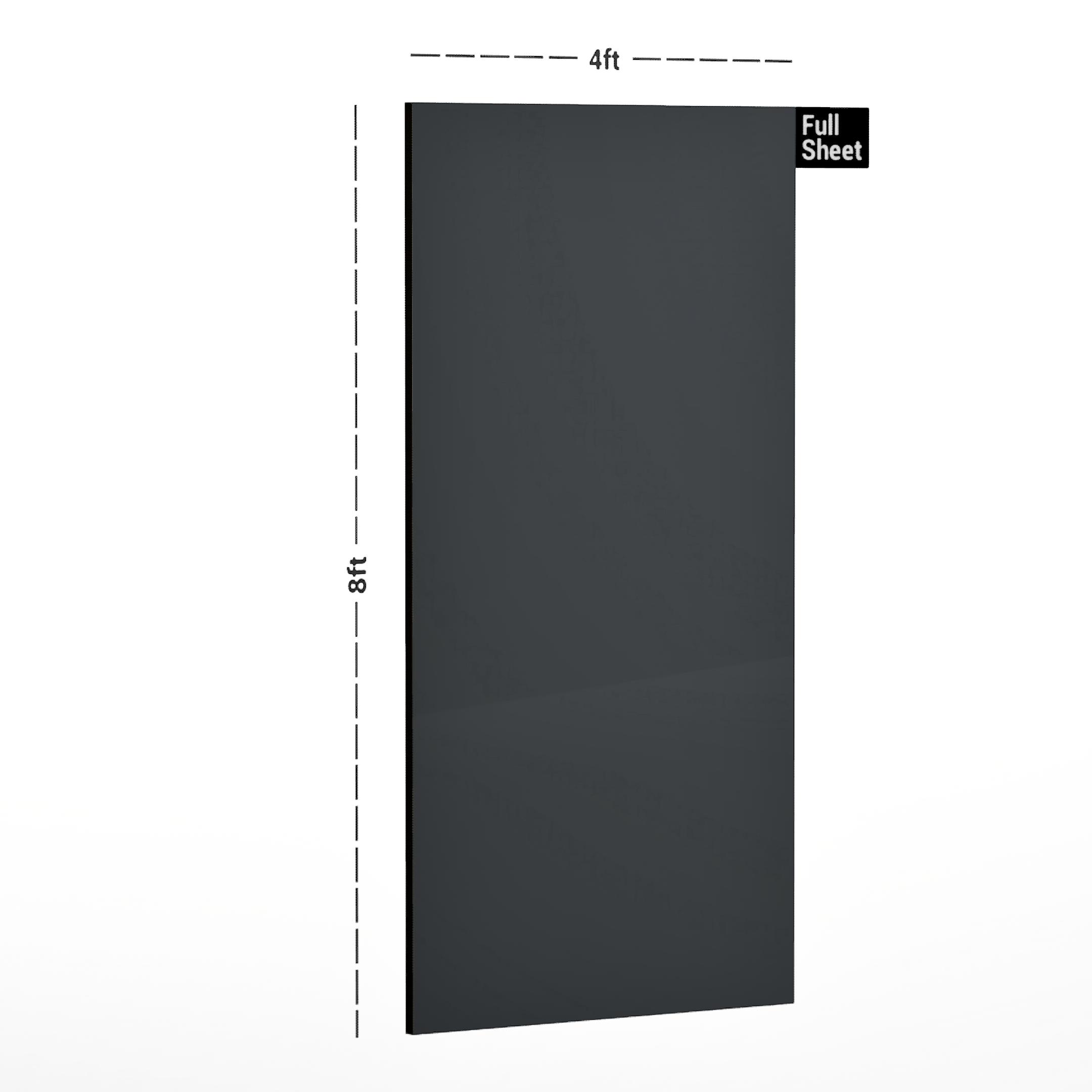 Dimension image of CL 822 Imperial Shimmerys 8 ft x 4 ft PVC Laminate - 1 mm in an isometric setup | Material Depot