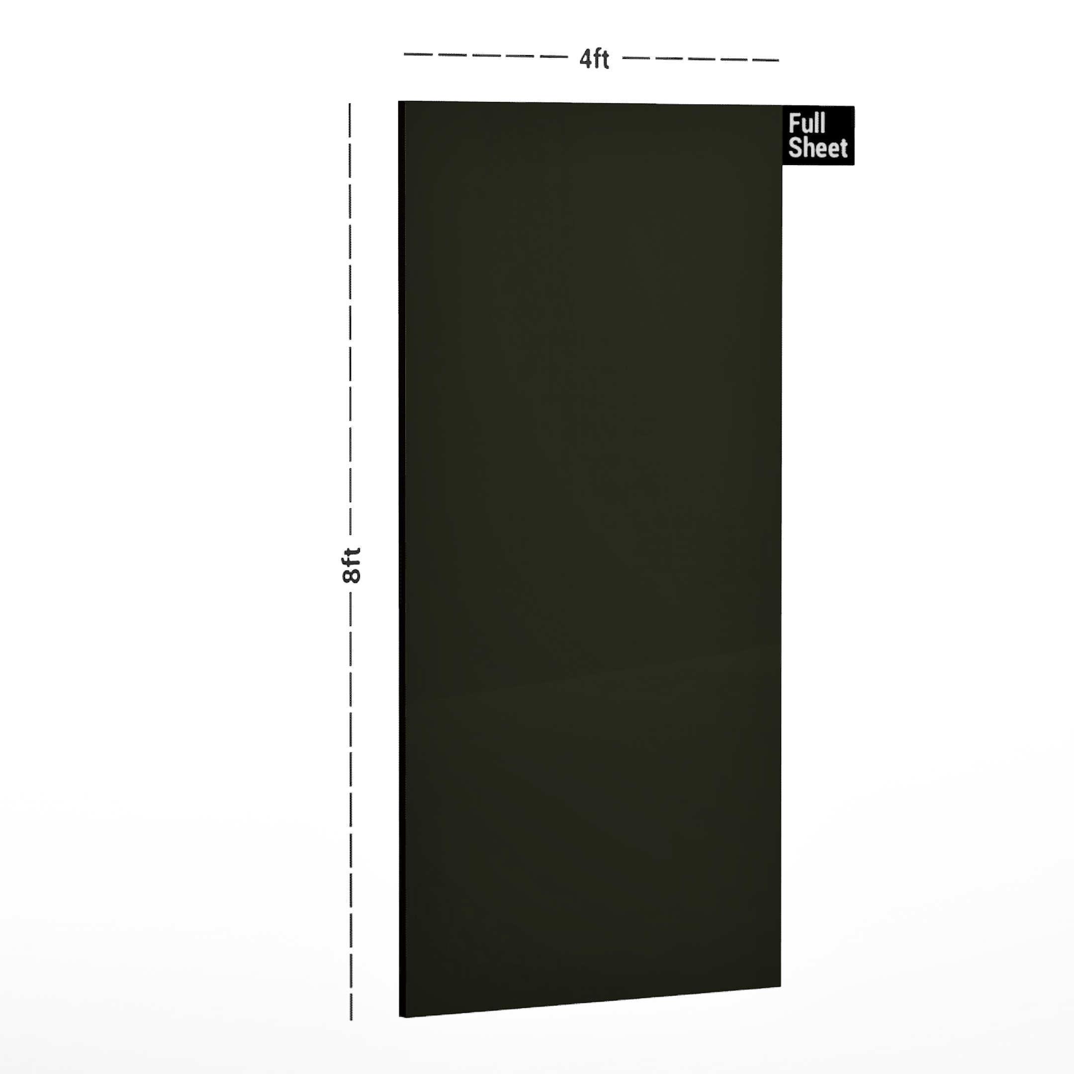 Dimension image of ACR 1517 Armor 8 ft x 4 ft Ultra Trend Finish Acrylic Laminate - 1.5 mm in an isometric setup | Material Depot