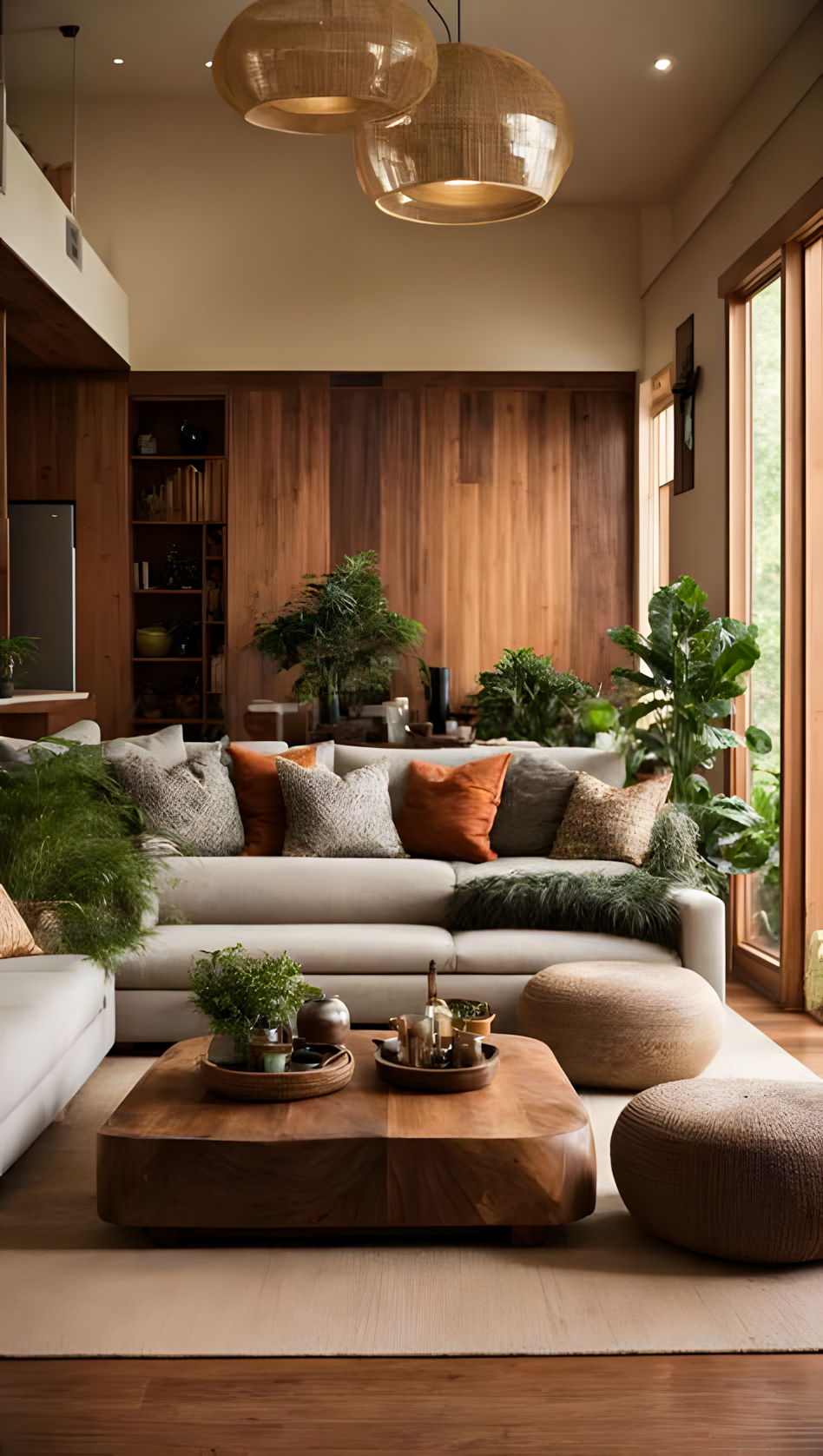 Minimalist Living Room with Earthy Tones and Natural Materials | Material Depot