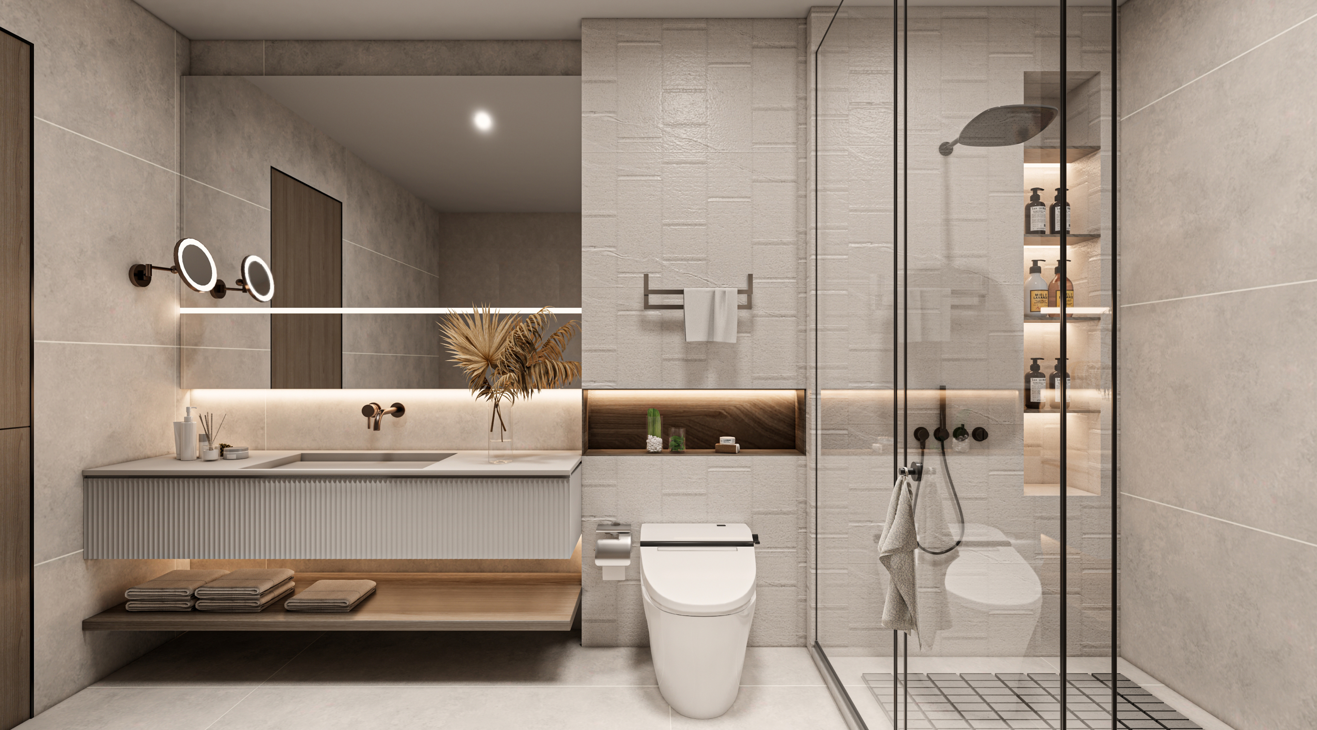 Minimalist Modern Bathroom with Subtle Textures | Material Depot