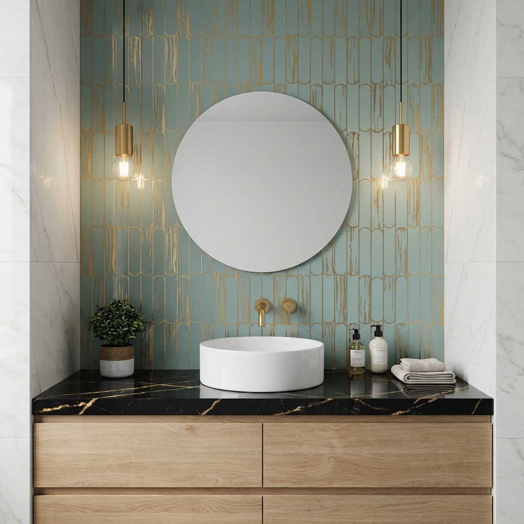 modern-bathroom-with-golddetailed-blue-kitkat-wall-tile -black-marble-countertop-and-light-oak-vanity-537e8e8685.png