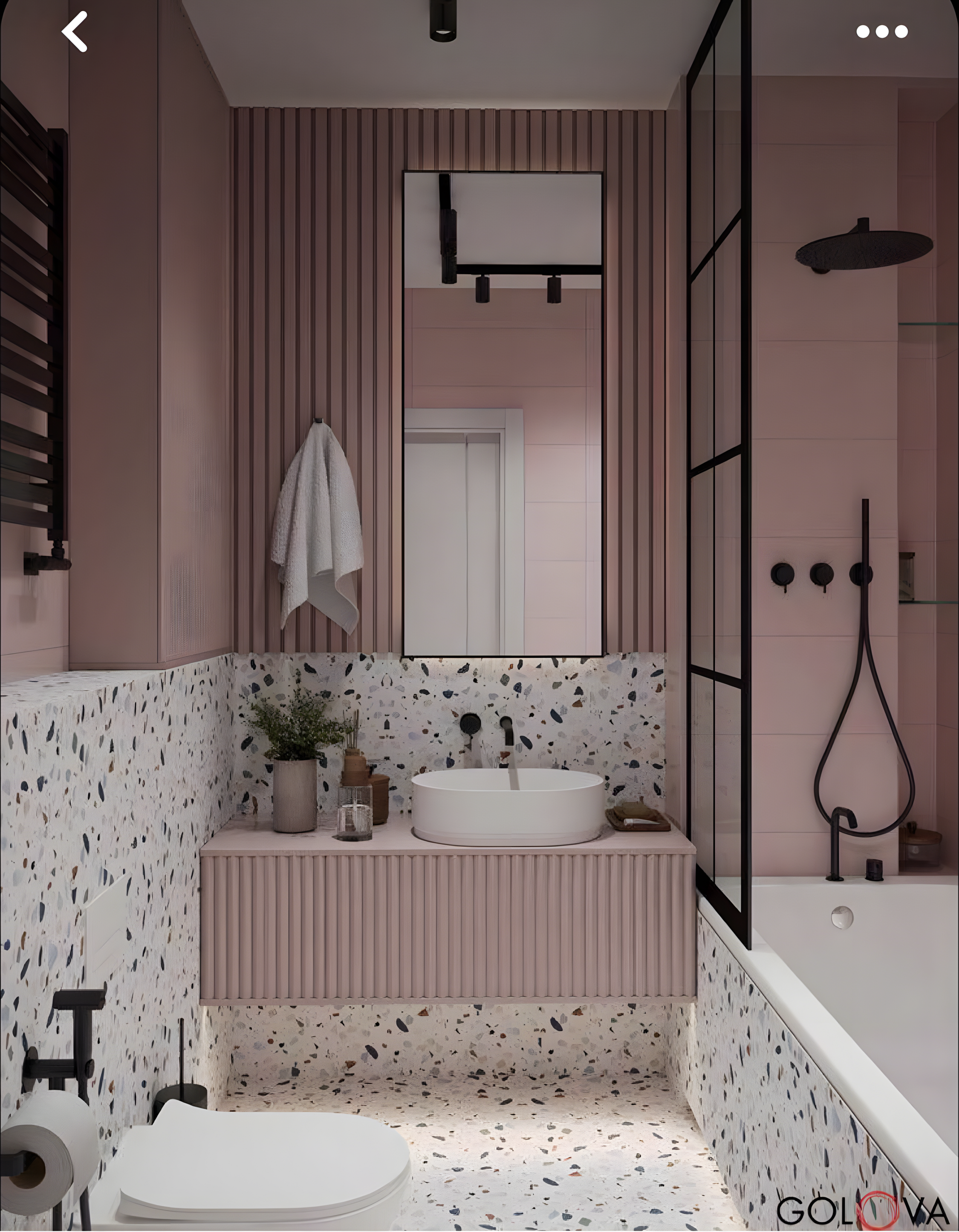 Modern Bathroom with Pink Accents | Material Depot