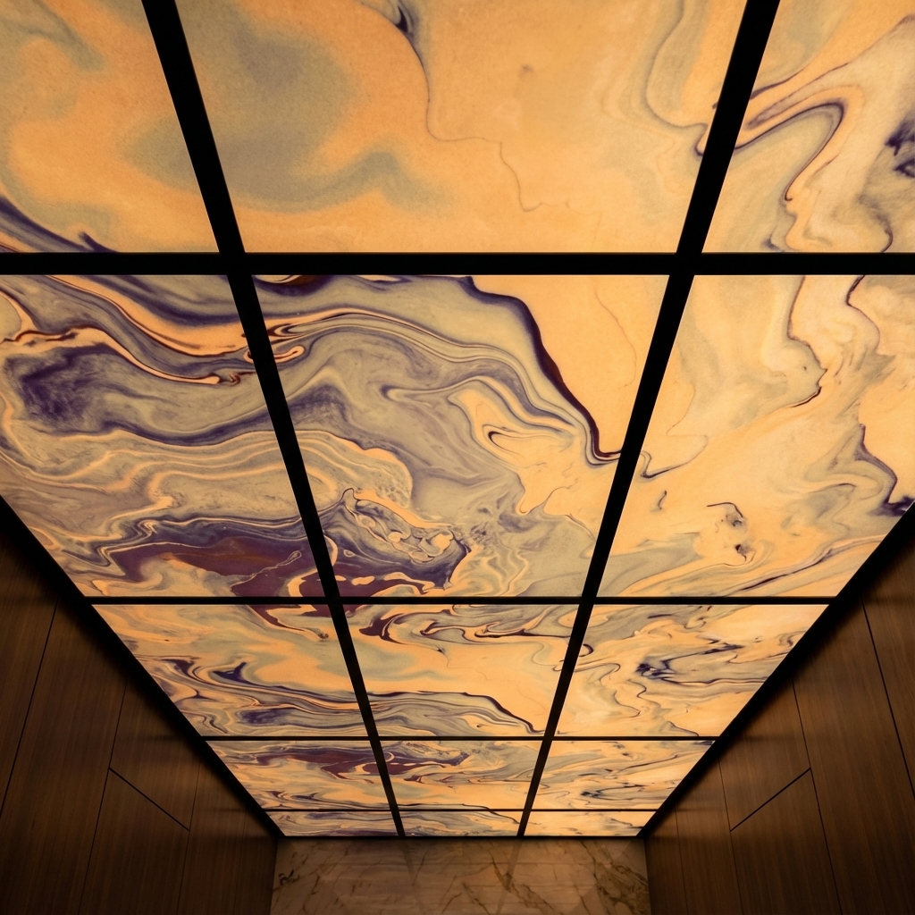modern-ceiling-with-backlit-alabaster-ceiling-panels-and-wood-laminate ...
