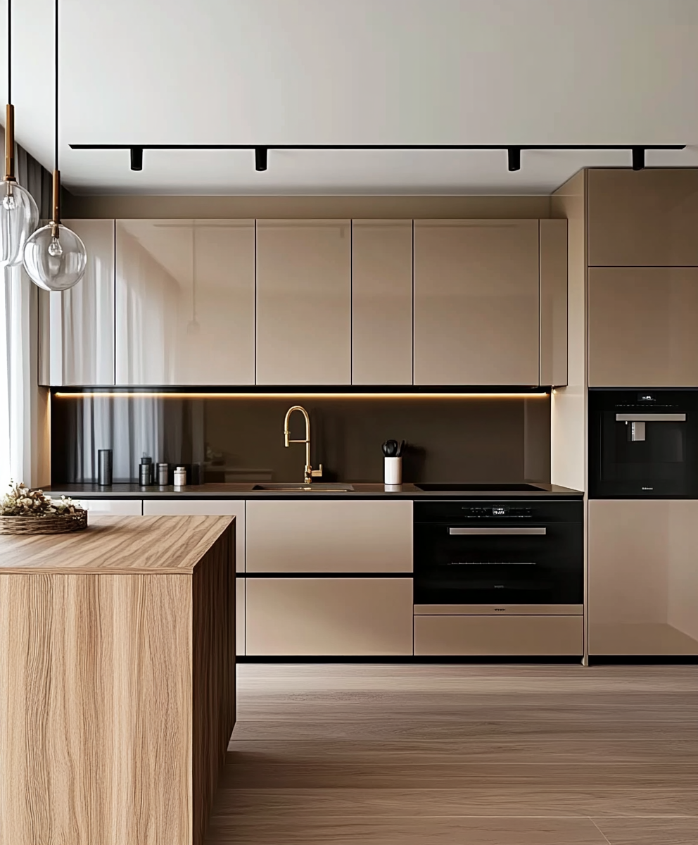 Modern Minimalist Kitchen with Wood Accents | Material Depot