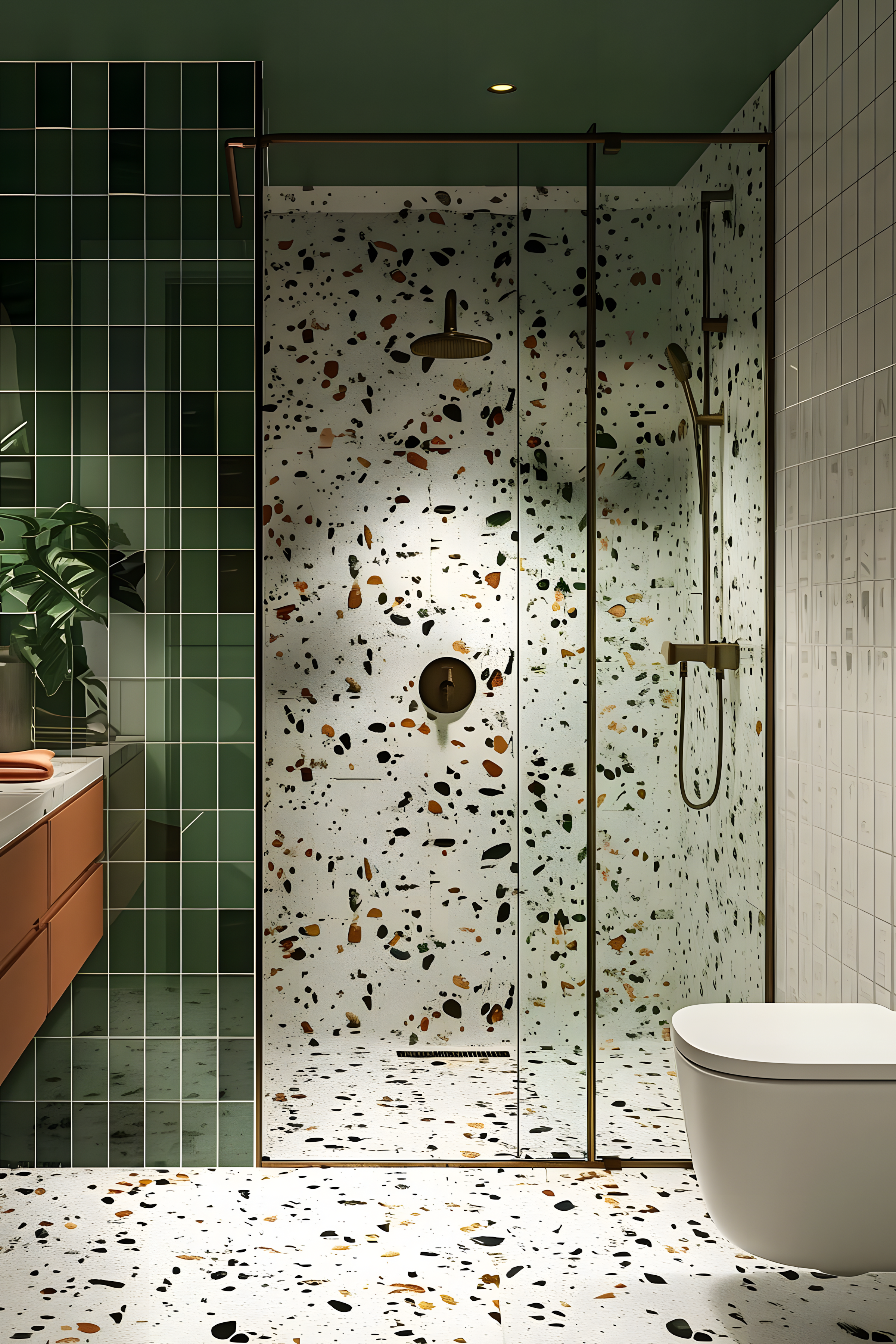 Modern Terrazzo Shower Design | Material Depot