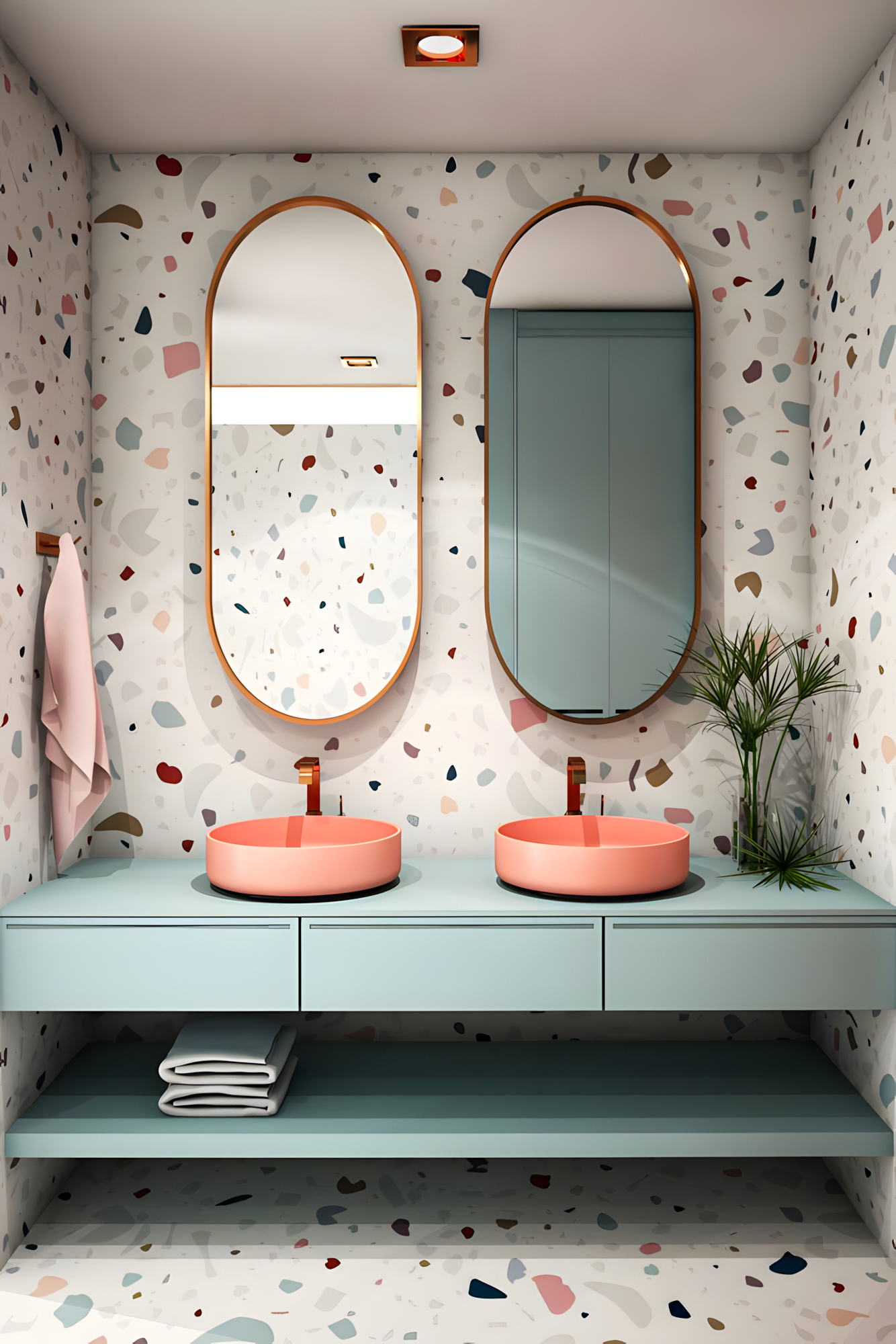 Pastel Palette Washroom Design | Material Depot