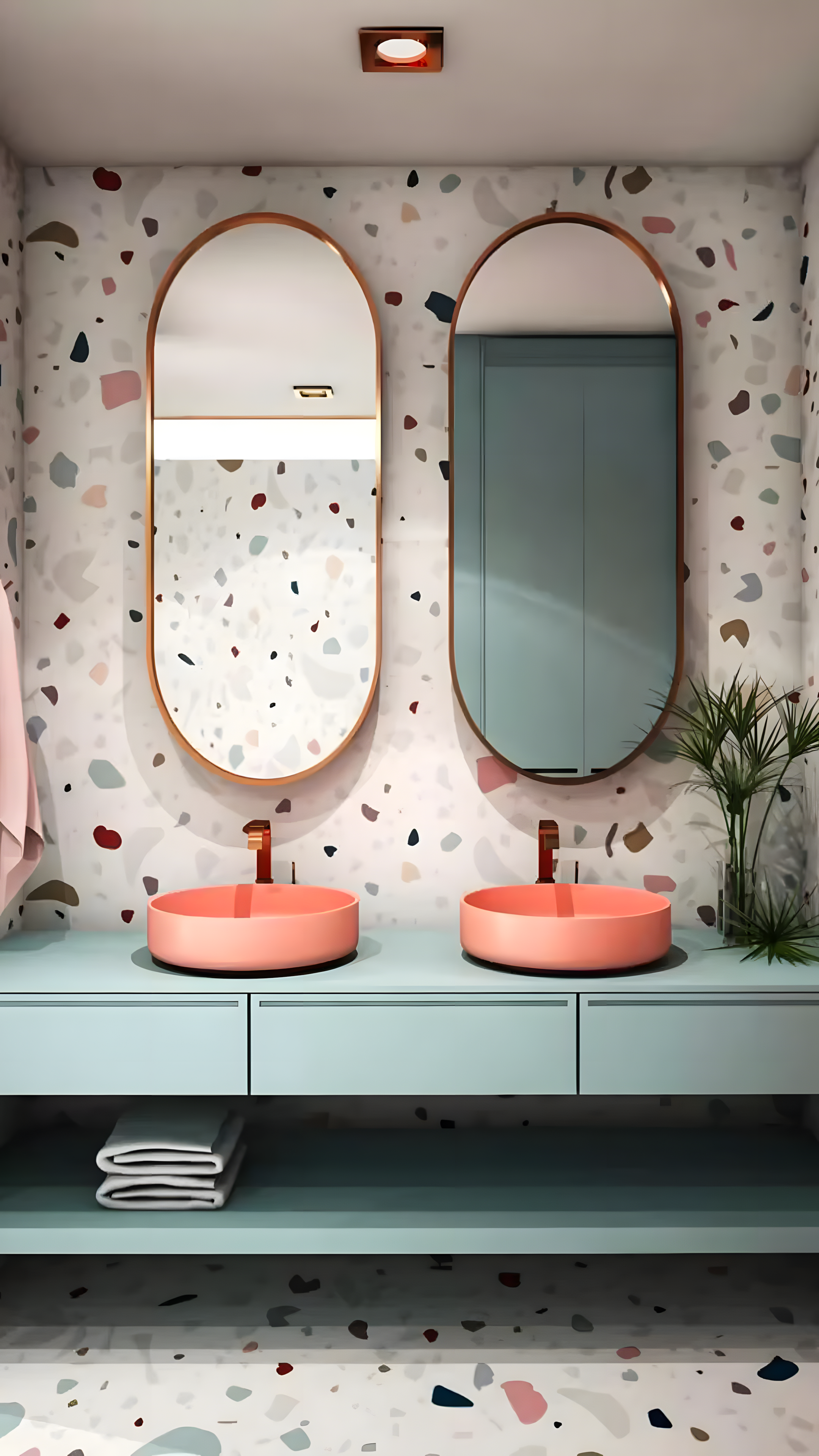 Retro-Inspired Bathroom with Terrazzo Tiles | Material Depot