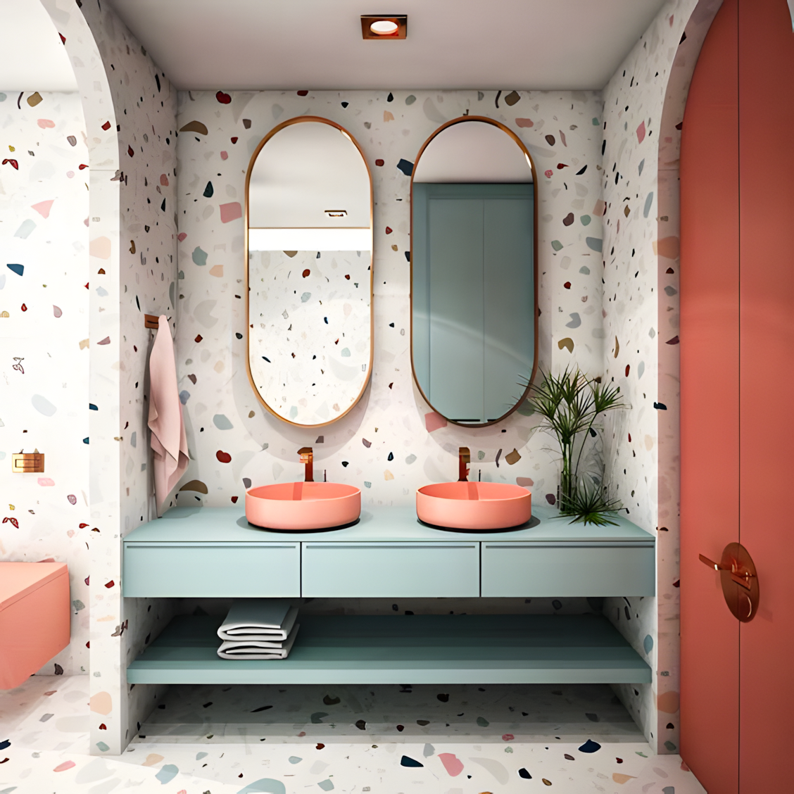 Retro-Inspired Bathroom with Terrazzo Tiles | Material Depot