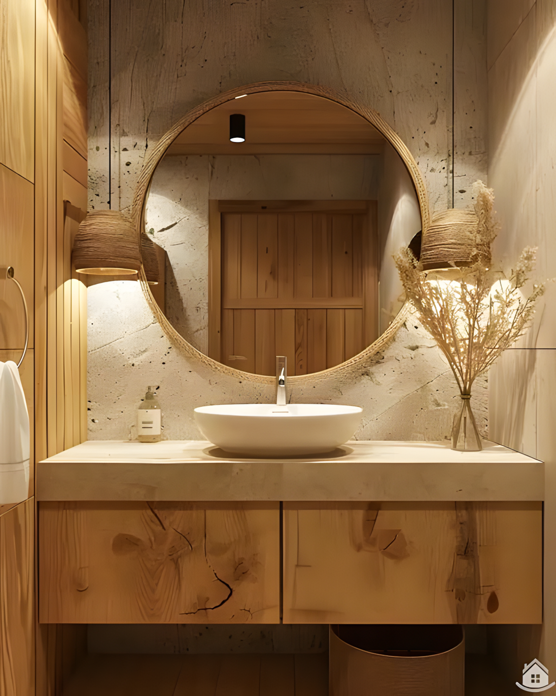 Rustic Retreat: A Modern Bathroom with Natural Elements | Material Depot