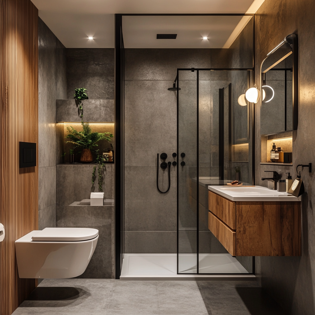 Sleek and Modern Bathroom Design with Minimalist Decor and Natural Touches | Material Depot