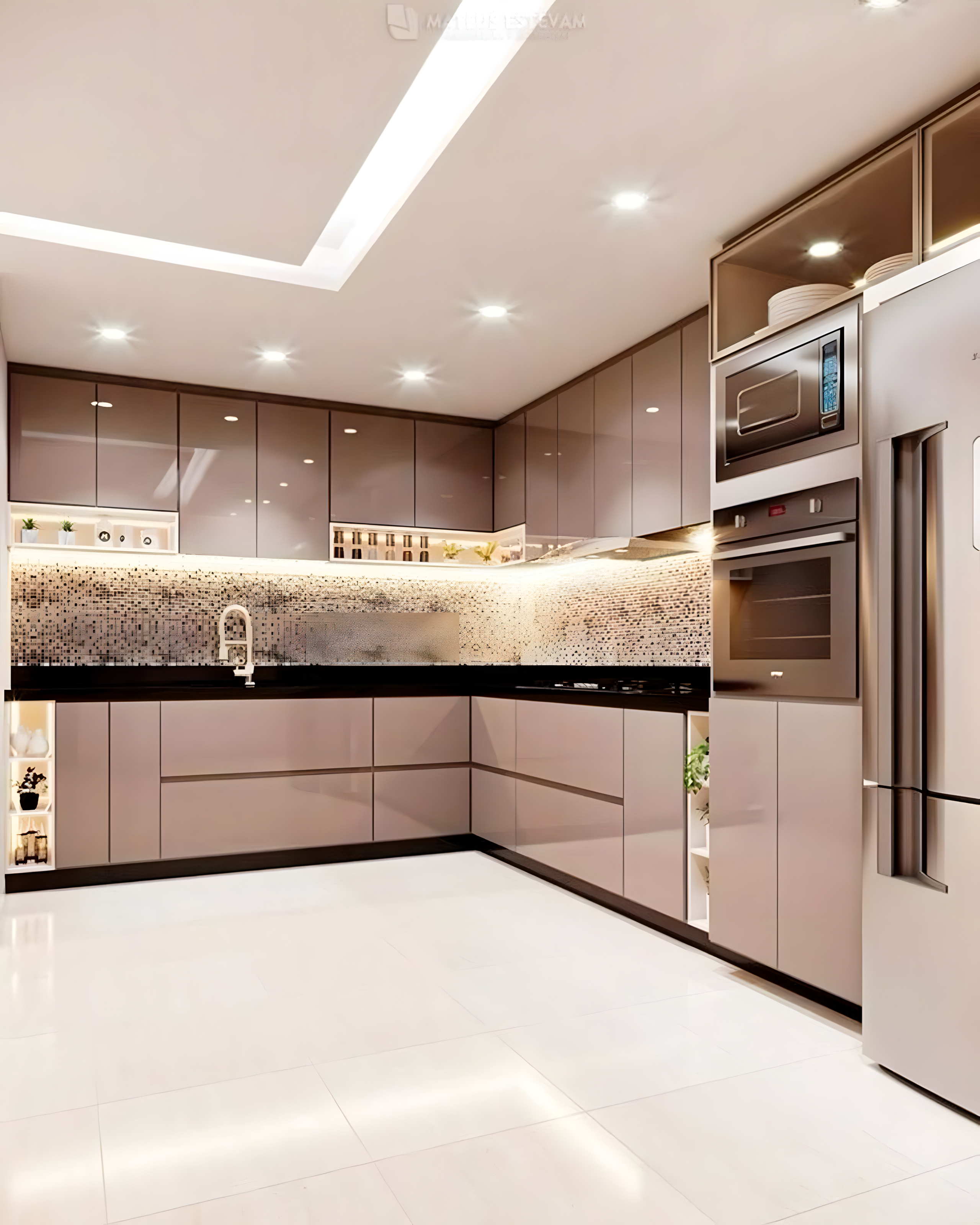 Sleek High Gloss Kitchen Design | Material Depot