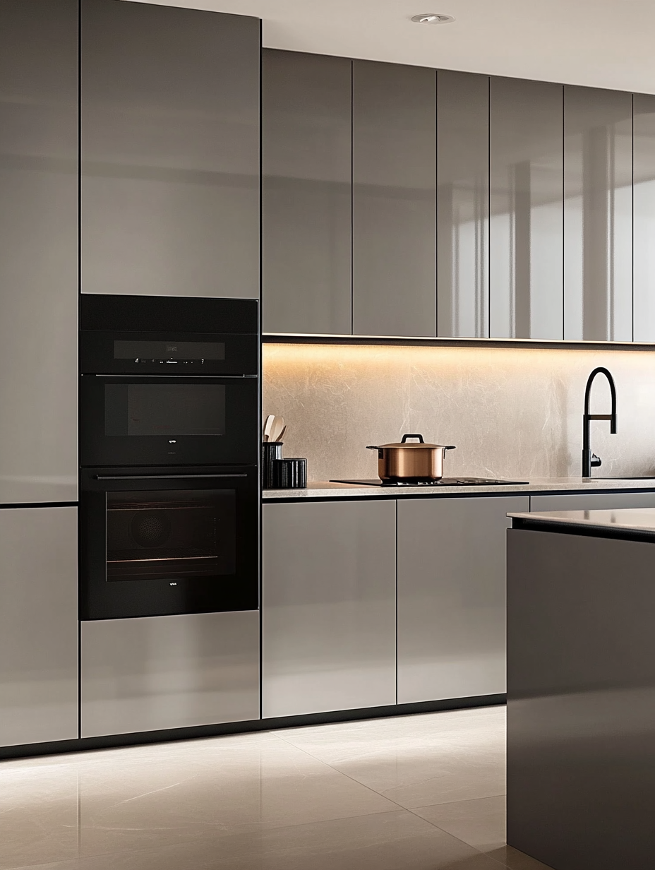 Sleek Onyx Kitchen with Integrated Lighting | Material Depot