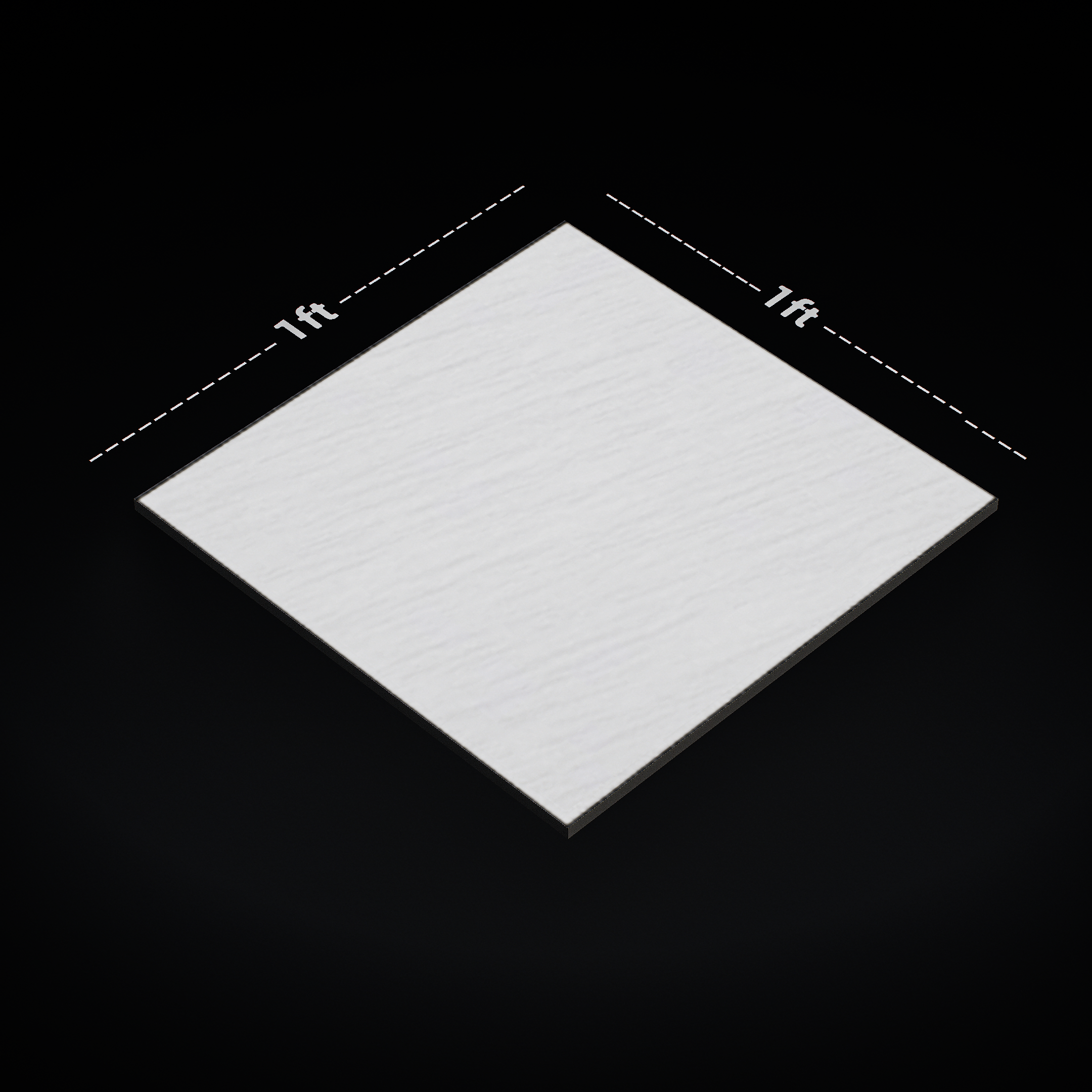 Dimension image of TL 00534 B Pearl White 12 x 12 Inch Matte Finish Anti Skid Parking Vitrified Floor Tile - 9 mm | Material Depot