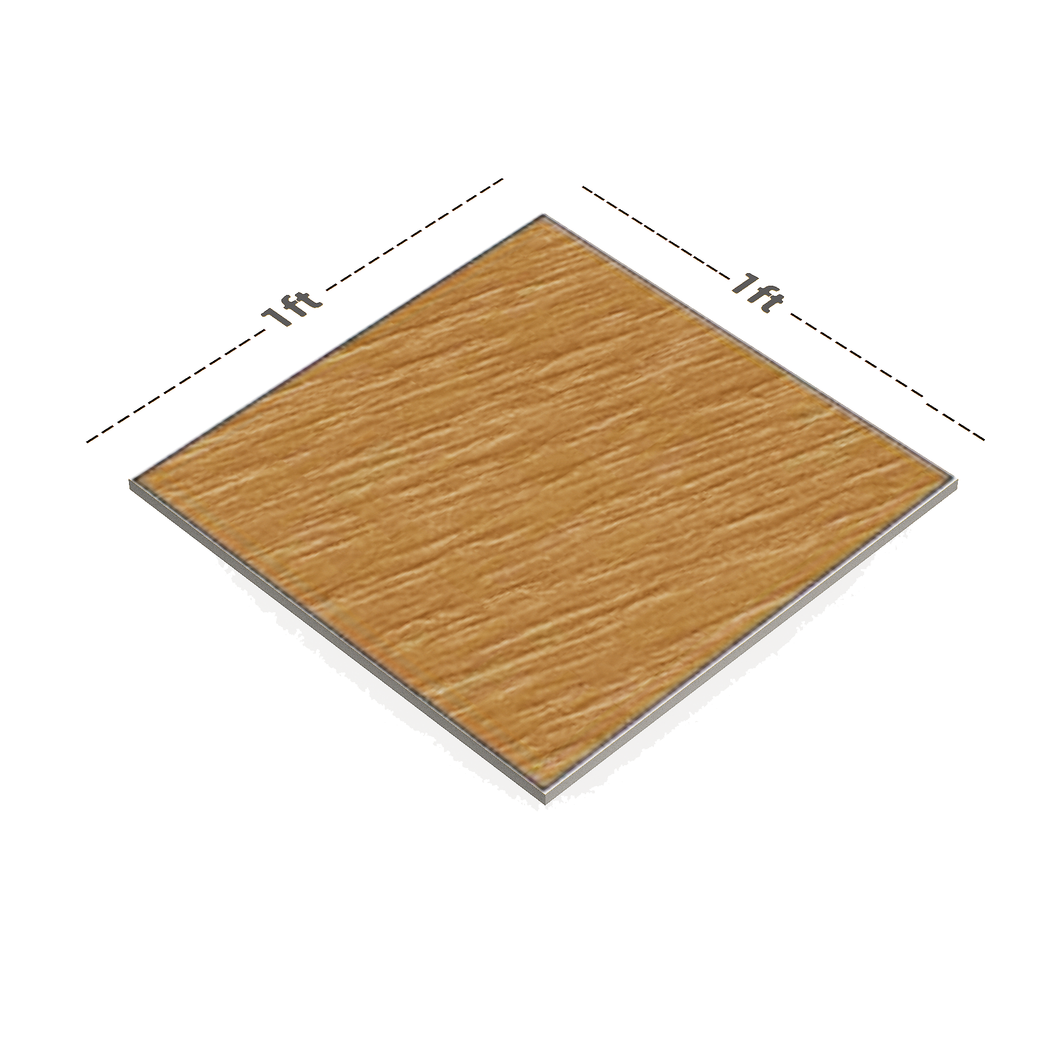 Dimension image of TL 00534 A Brown Sepia 12 x 12 Inch Matte Finish Anti Skid Parking Vitrified Floor Tile - 9 mm | Material Depot