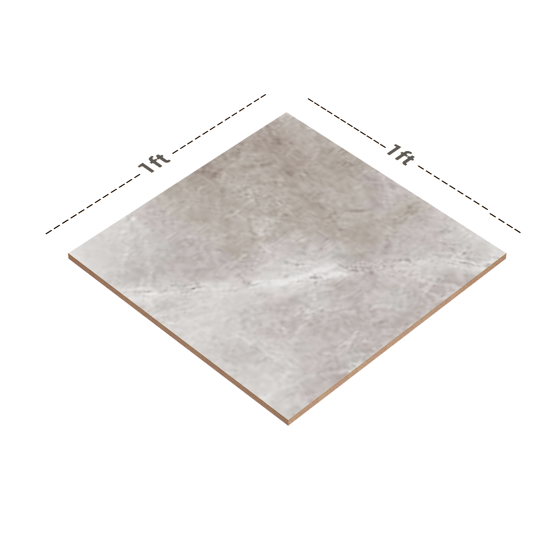 Dimension image of TL 01533 A Tien Sage 300 x 300 mm Ceramic Anti Skid Matte Finish Bathroom Floor Tile - 8 mm | Material Depot