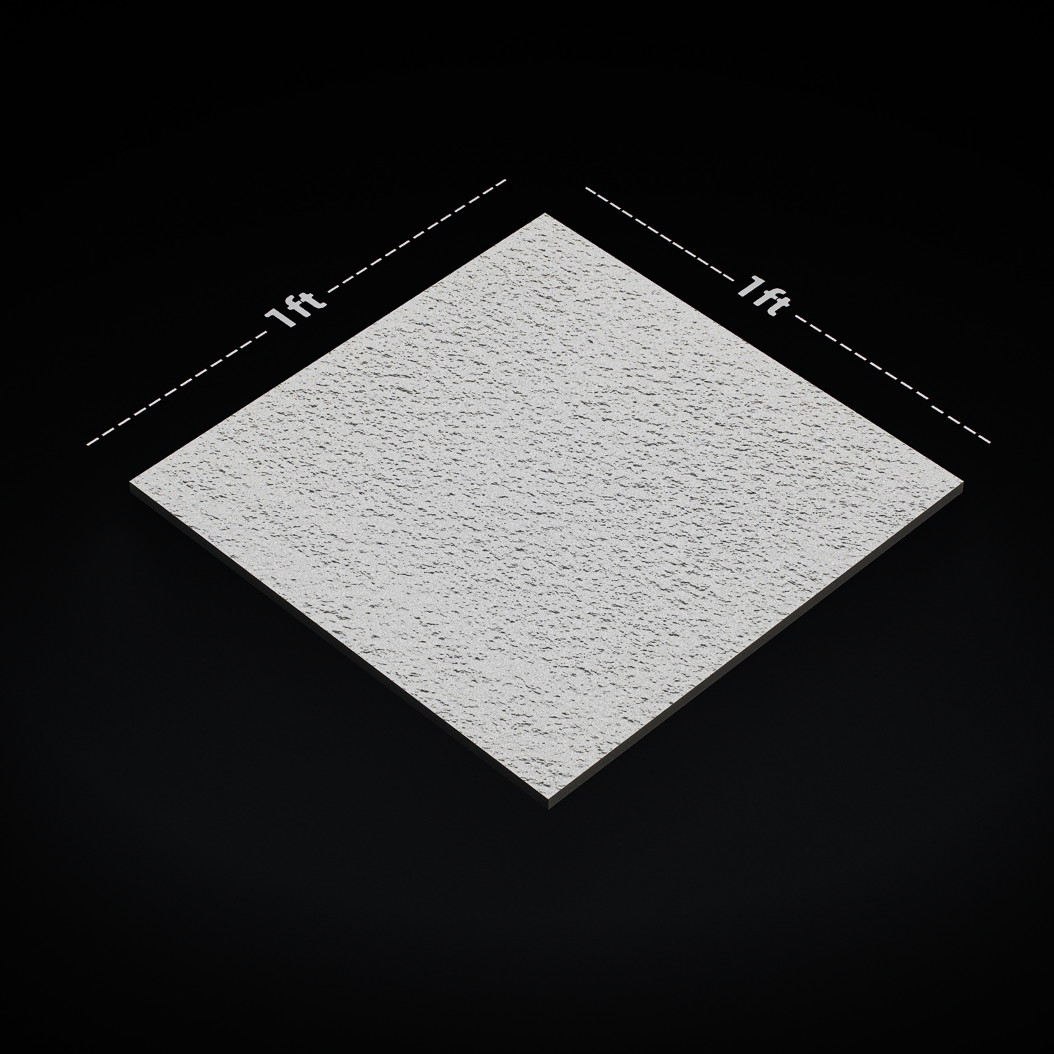 Dimension image of TL 01827 Shade 1 Ice White 12 x 12 inch Matte Finish Parking Anti Skid Vitrified Floor Tile - 8 mm | Material Depot