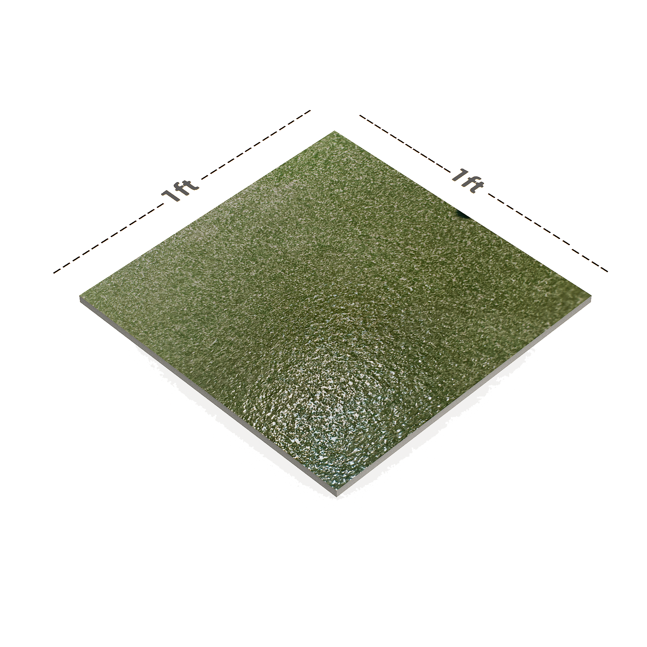 Dimension image of TL 01828 Pista Green 12 x 12 inch Matte Finish Parking Anti Skid Vitrified Floor Tile - 8 mm | Material Depot