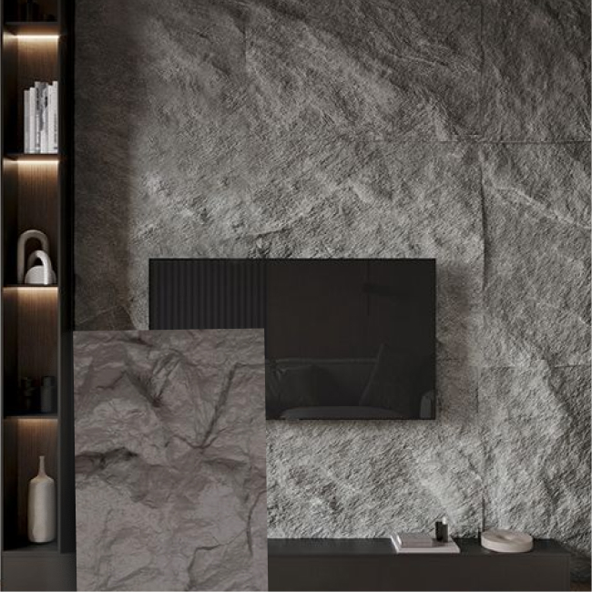 PU Stone Panels for TV Units | Lightweight Feature Walls | Material Depot