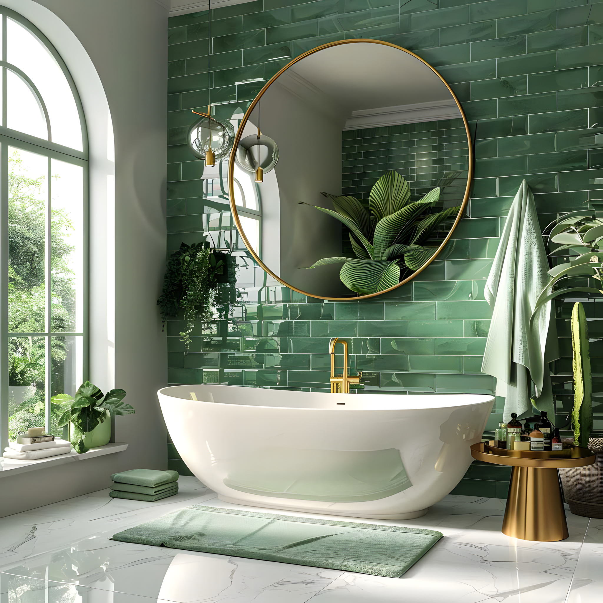 Verdant Retreat: A Lush Bathroom Oasis | Material Depot