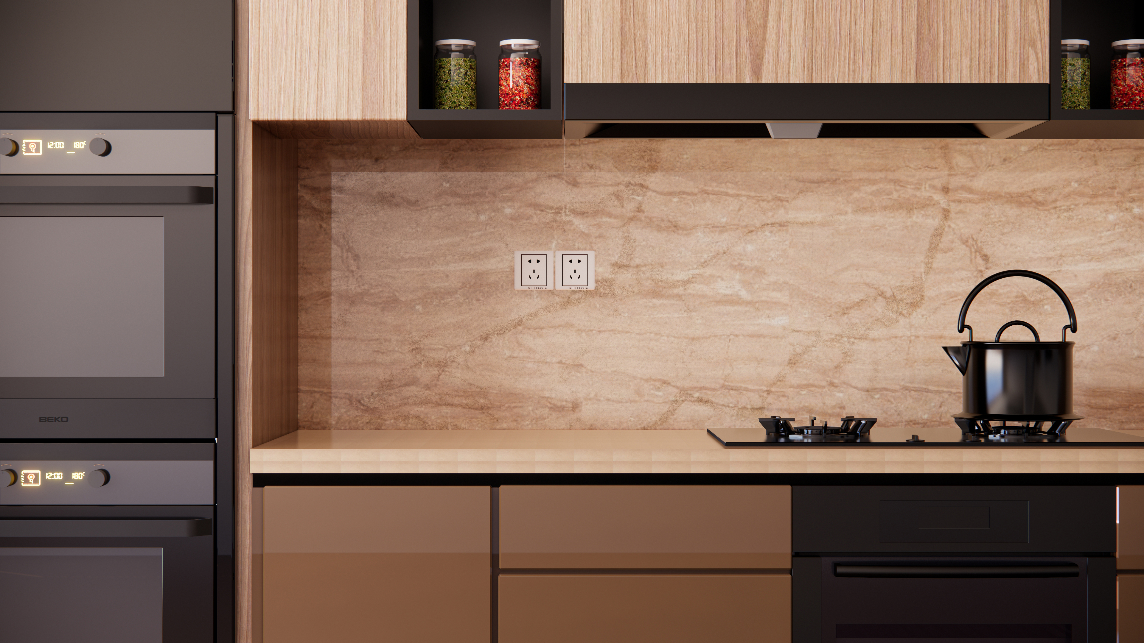Warm Sandstone Look Backsplash Tile for Contemporary Kitchens | Material Depot